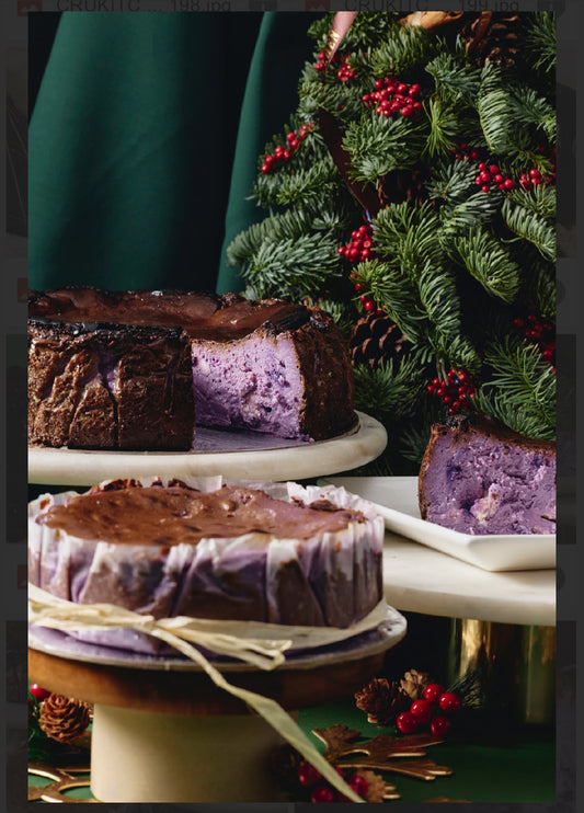 Ube HALAYA Basque Cheesecake
