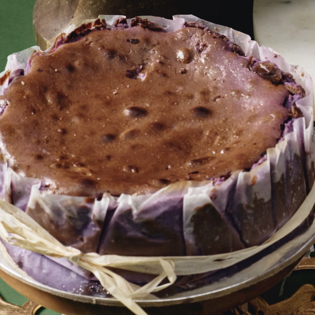 Ube Halaya Basque Cheesecake