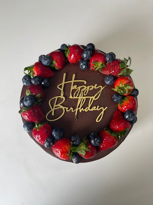 Belgian Chocolate & Berries Cake