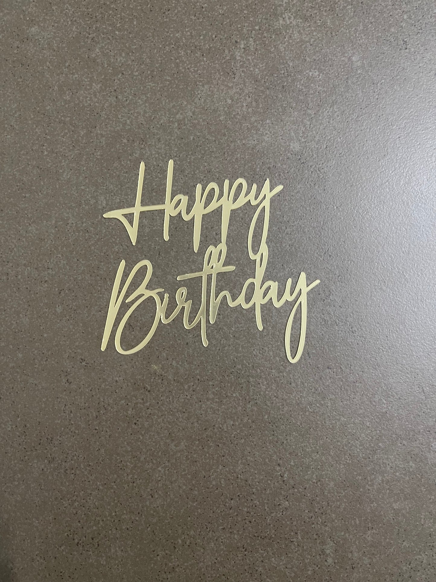 Happy Birthday Gold Topper