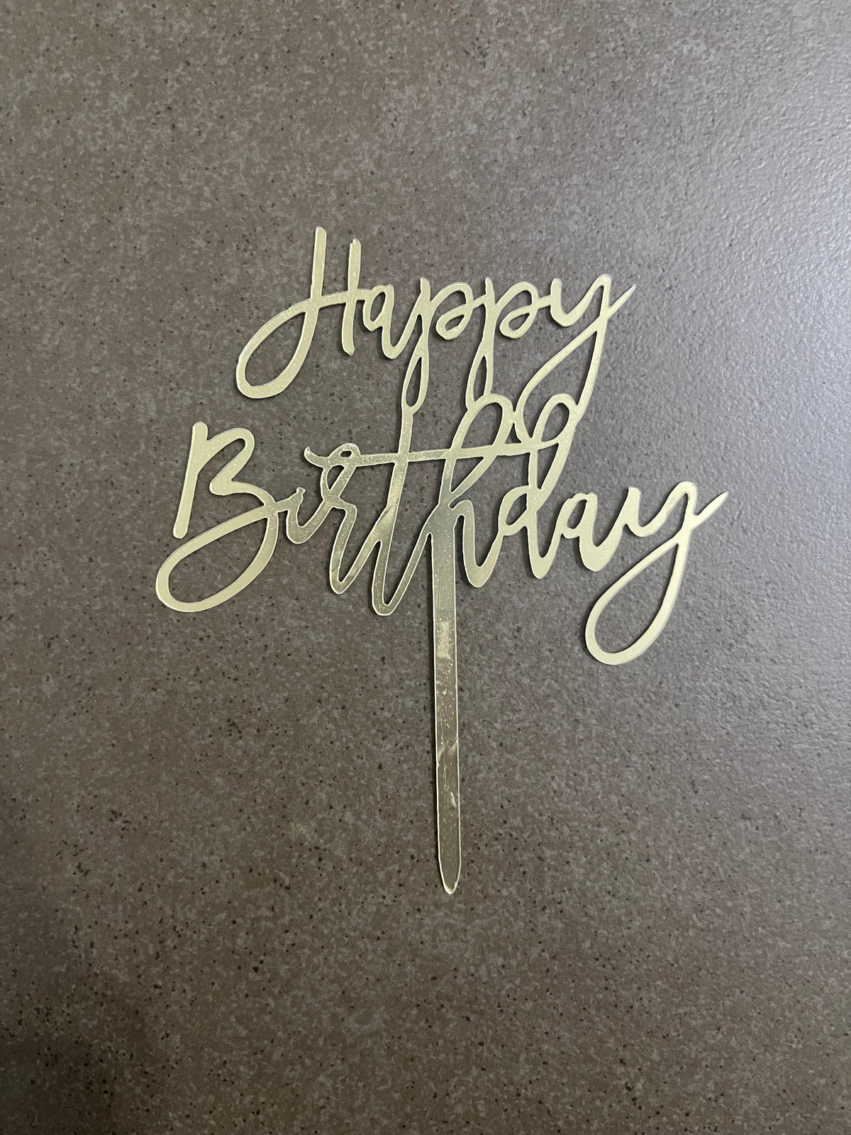 Happy Birthday Gold Topper