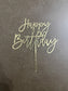 Happy Birthday Gold Topper