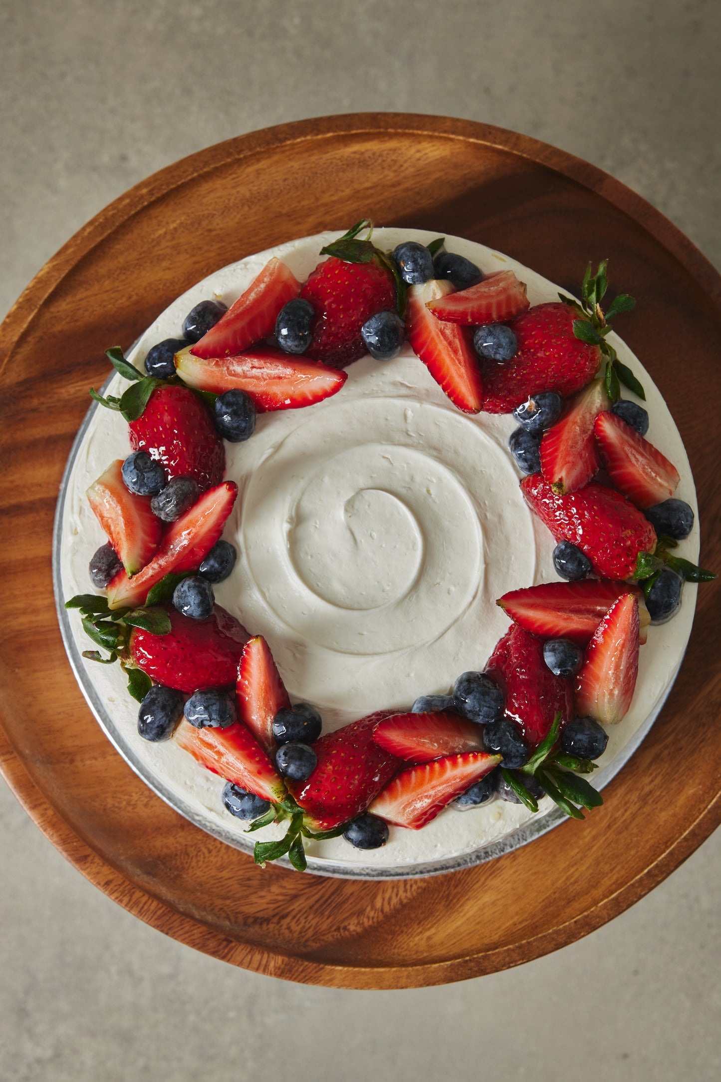 Tres Leches Cake with Fresh Berries & Créme Anglaise