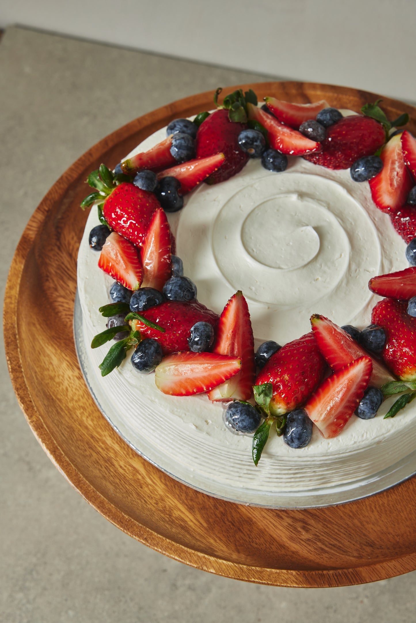 Tres Leches Cake with Fresh Berries & Créme Anglaise