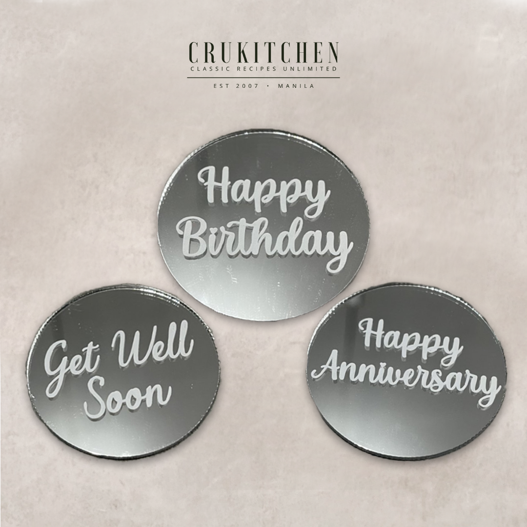 Acrylic Disc Cake Toppers