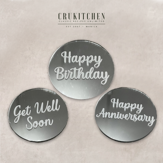 Acrylic Disc Cake Toppers